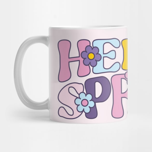 Hello Spring, Retro Flowers by Just a Cute World